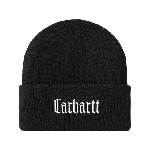 Carhartt Wip Schooling Beanie Bonnet - Black / Wax - Streetart.fr